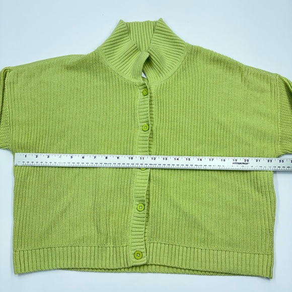 (NWT) Hollister NWT Pistachio Green Cropped Button Front Cardigan XXL - Picture 7 of 8